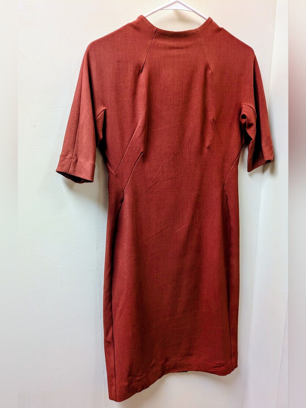 M.M. LaFleur Rust Red Short-Sleeve Women’s Dress